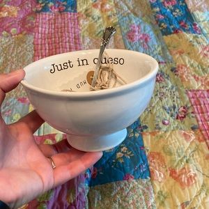 Mud Pie "Just in Queso" Cheese Dish with Spoon